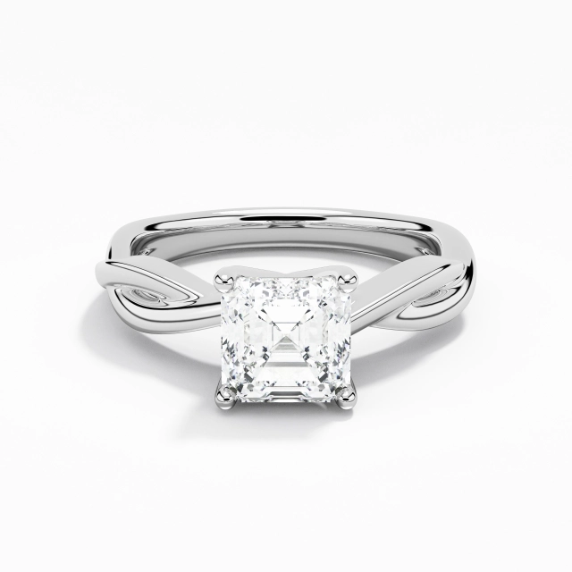 1.00ct Moissanite Engagement Ring 925 Sterling Silver