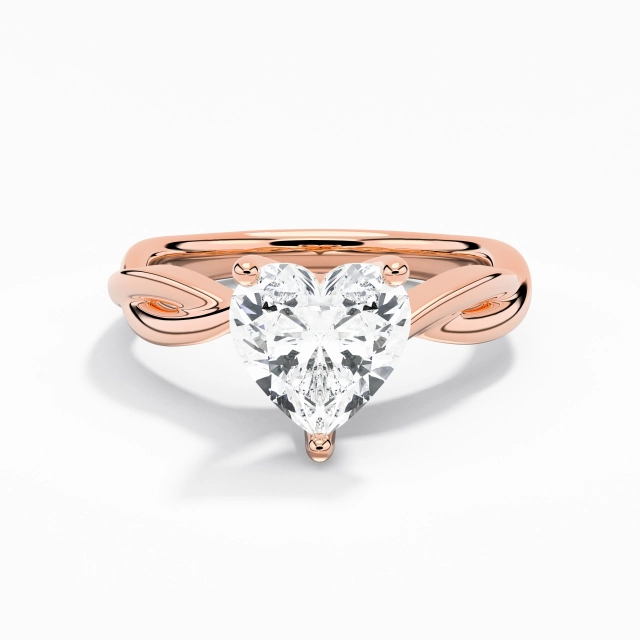 Understated Heart 1.50ct Moissanite Engagement Ring