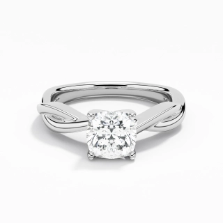 Understated Cushion 1.00ct Moissanite Engagement Ring