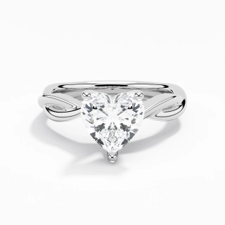 Understated Heart 1.50ct Moissanite Engagement Ring