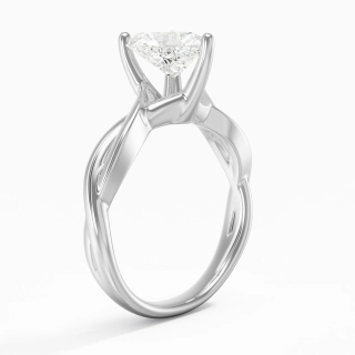 Understated Heart 1.50ct Moissanite Engagement Ring