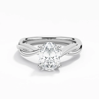 Understated Oval 1.50ct Moissanite Engagement Ring