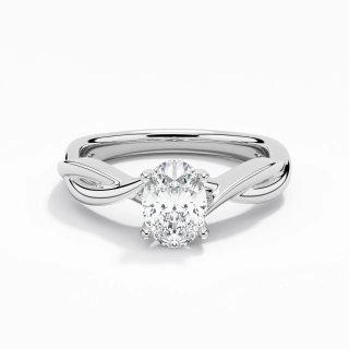 Understated Oval 1.00ct Moissanite Engagement Ring