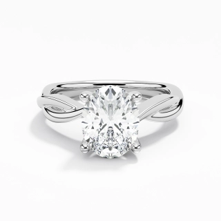 Understated Oval 2.00ct Moissanite Engagement Ring