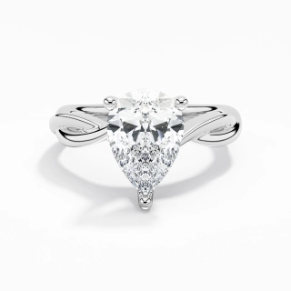 Understated Pear 2.00ct Moissanite Engagement Ring