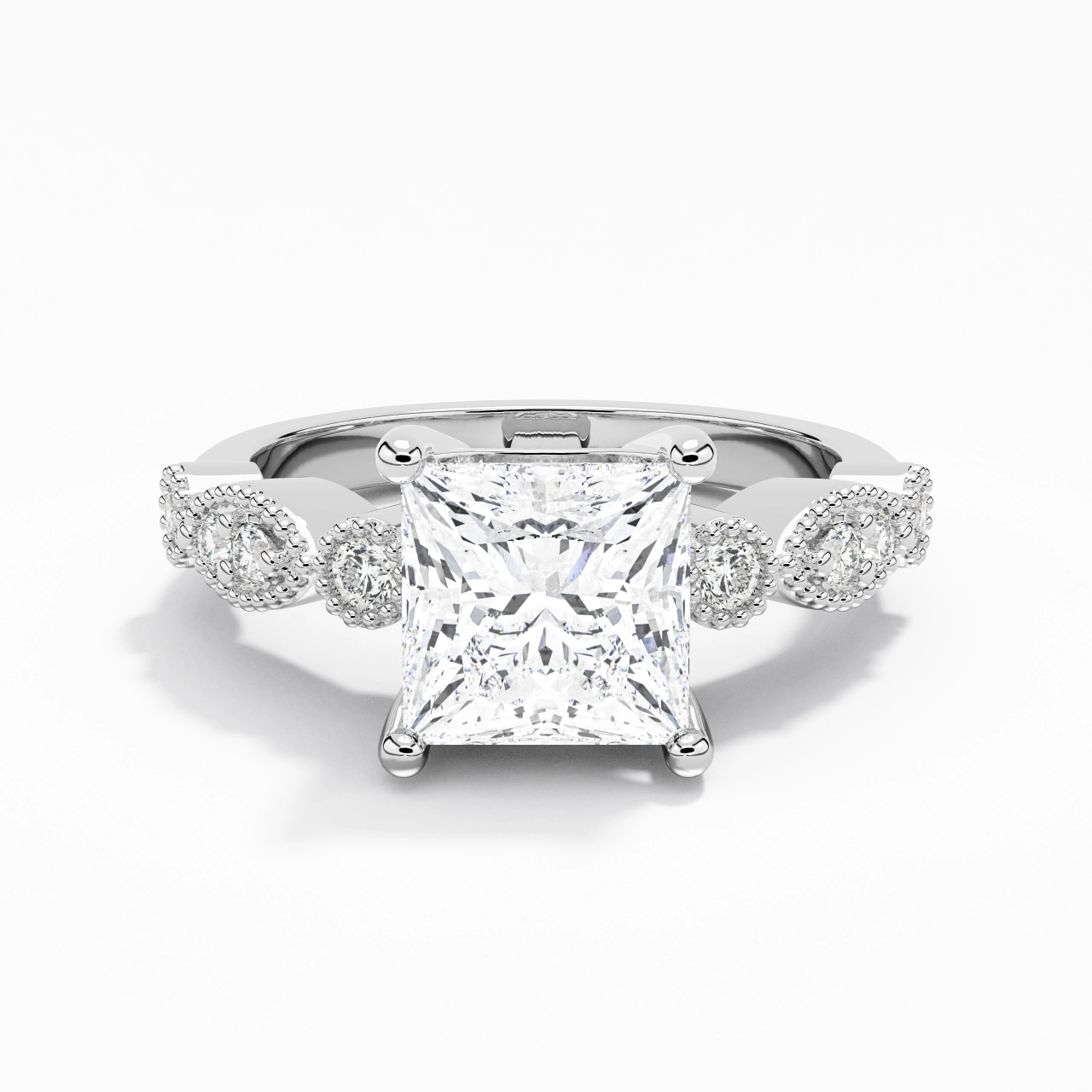 2.00ct Moissanite Engagement Ring 925 Sterling Silver