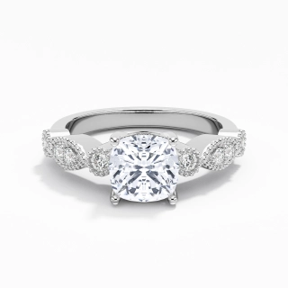 Retro Cushion 1.50ct Moissanite Engagement Ring