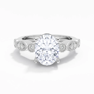 Retro Oval 2.00ct Moissanite Engagement Ring