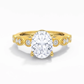 Retro Oval 2.00ct Moissanite Engagement Ring