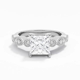 Retro Princess 1.50ct Moissanite Engagement Ring