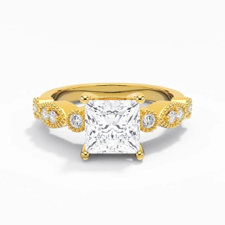 Retro Princess 1.50ct Moissanite Engagement Ring