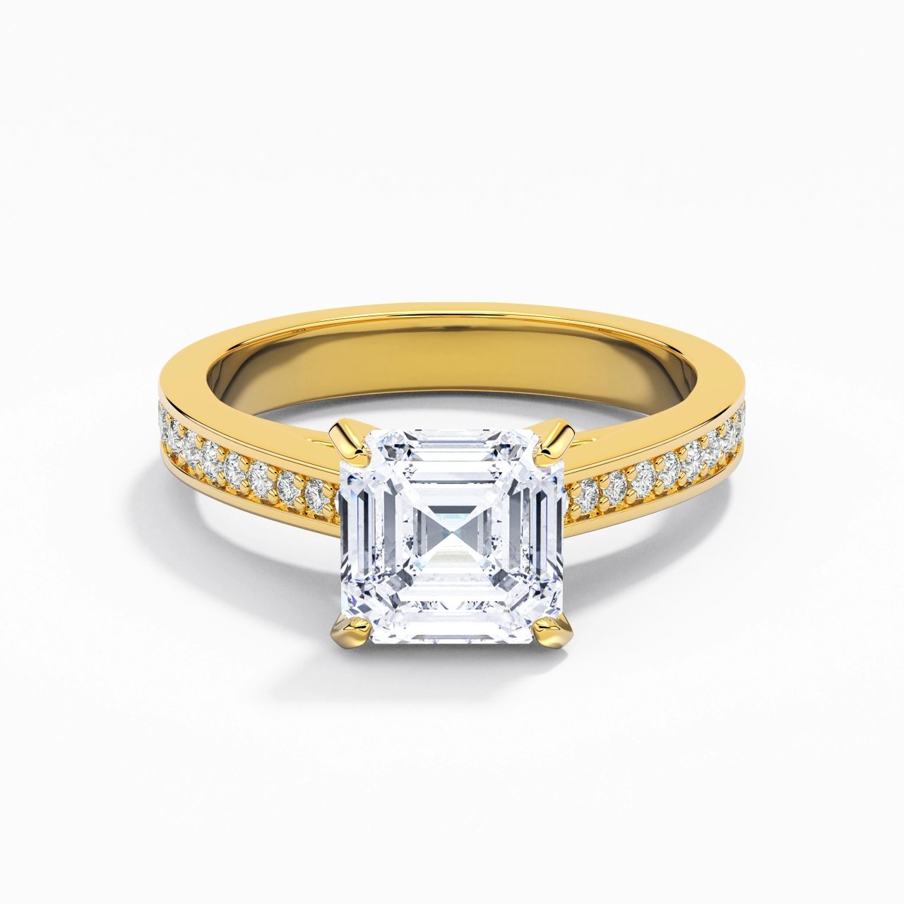 Cathédrale Bague de fiançailles 1.50ct Moissanite