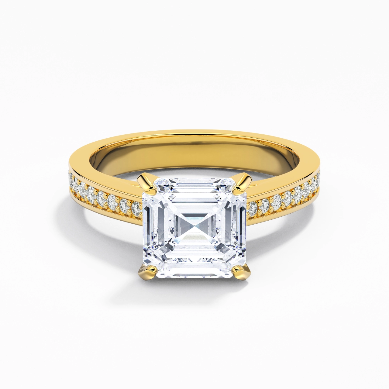 2.00ct Moissanite Bague de fiançailles Or 14 carats