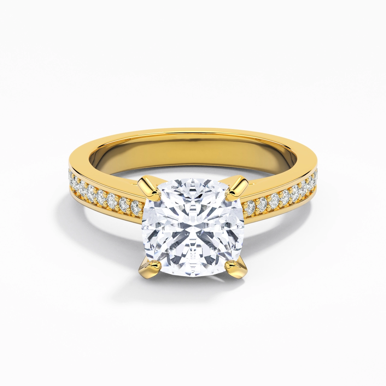 2.00ct Moissanite Engagement Ring 14K Gold