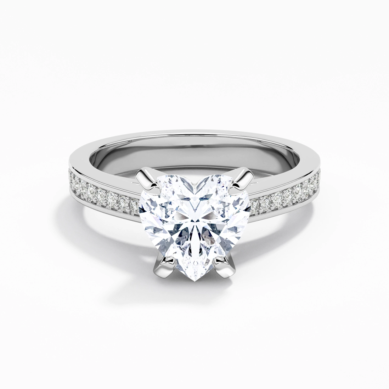 1.50ct Moissanite Bague de fiançailles Or blanc 18 carats