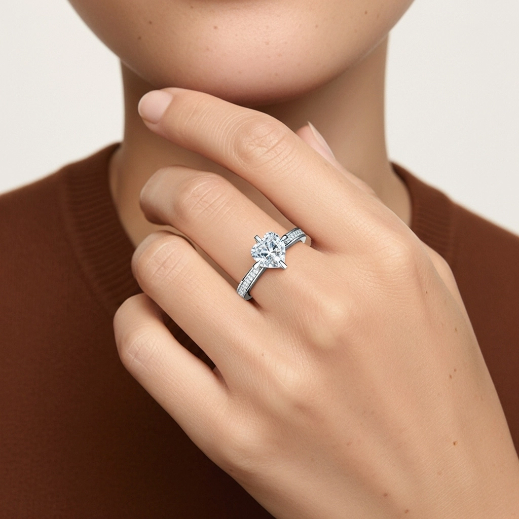 Gótico Anillo de Compromiso 1.00ct Moissanita