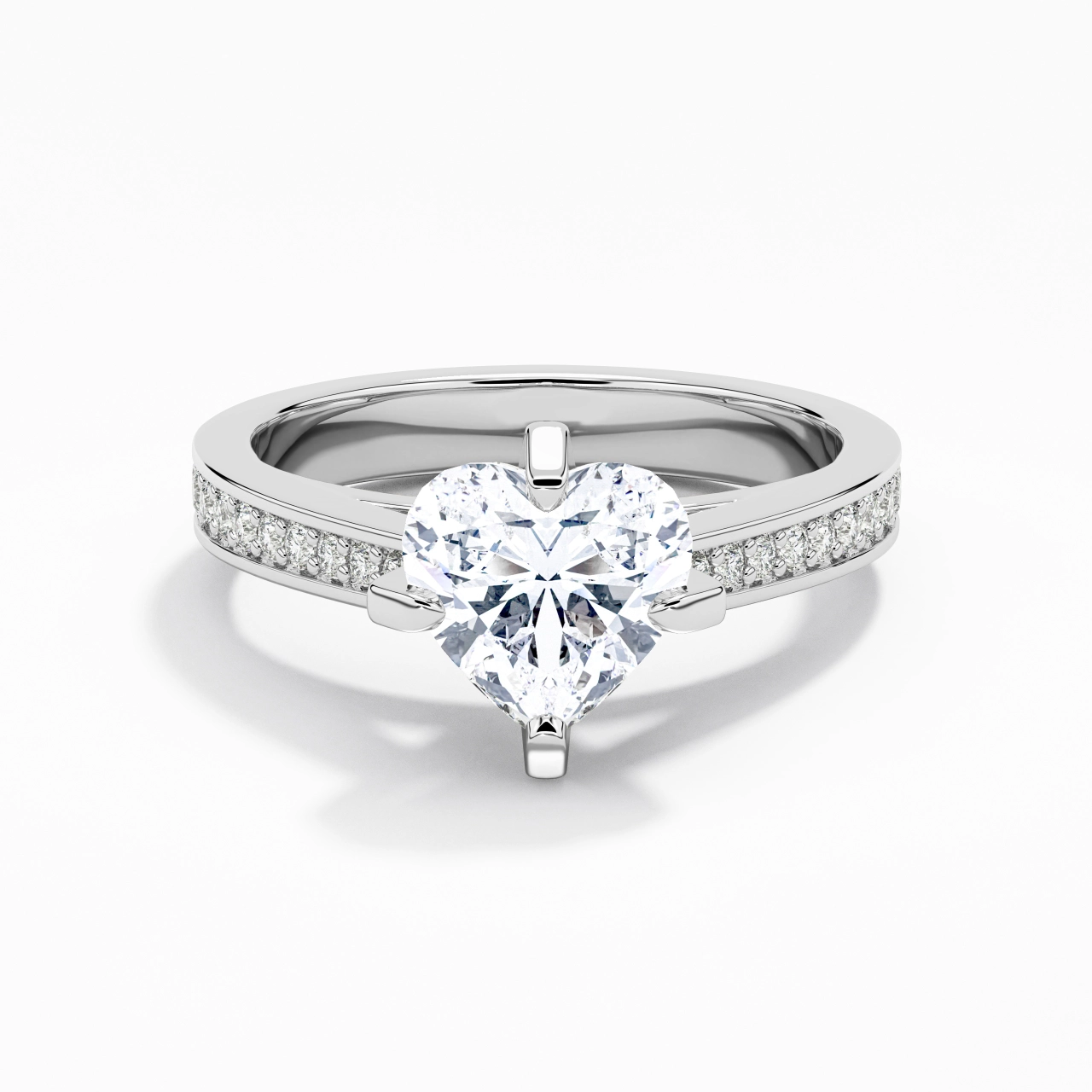 1.00ct Moissanite Bague de fiançailles Platine