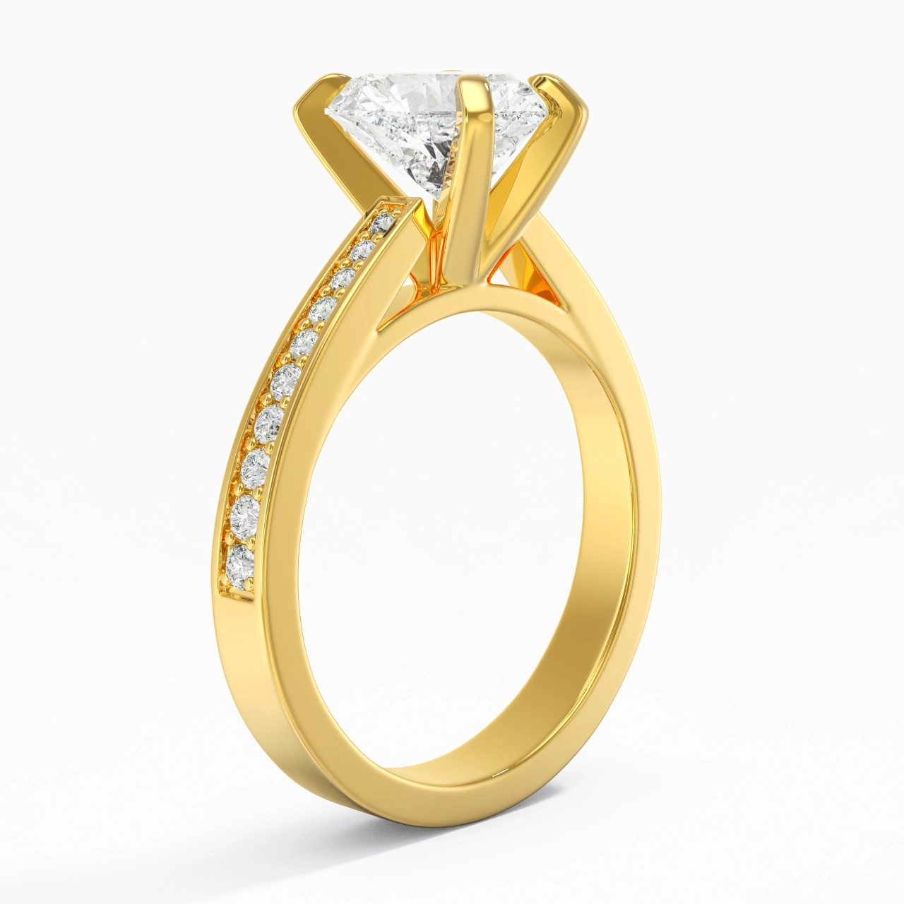 2.00ct Moissanite Engagement Ring 14K Gold