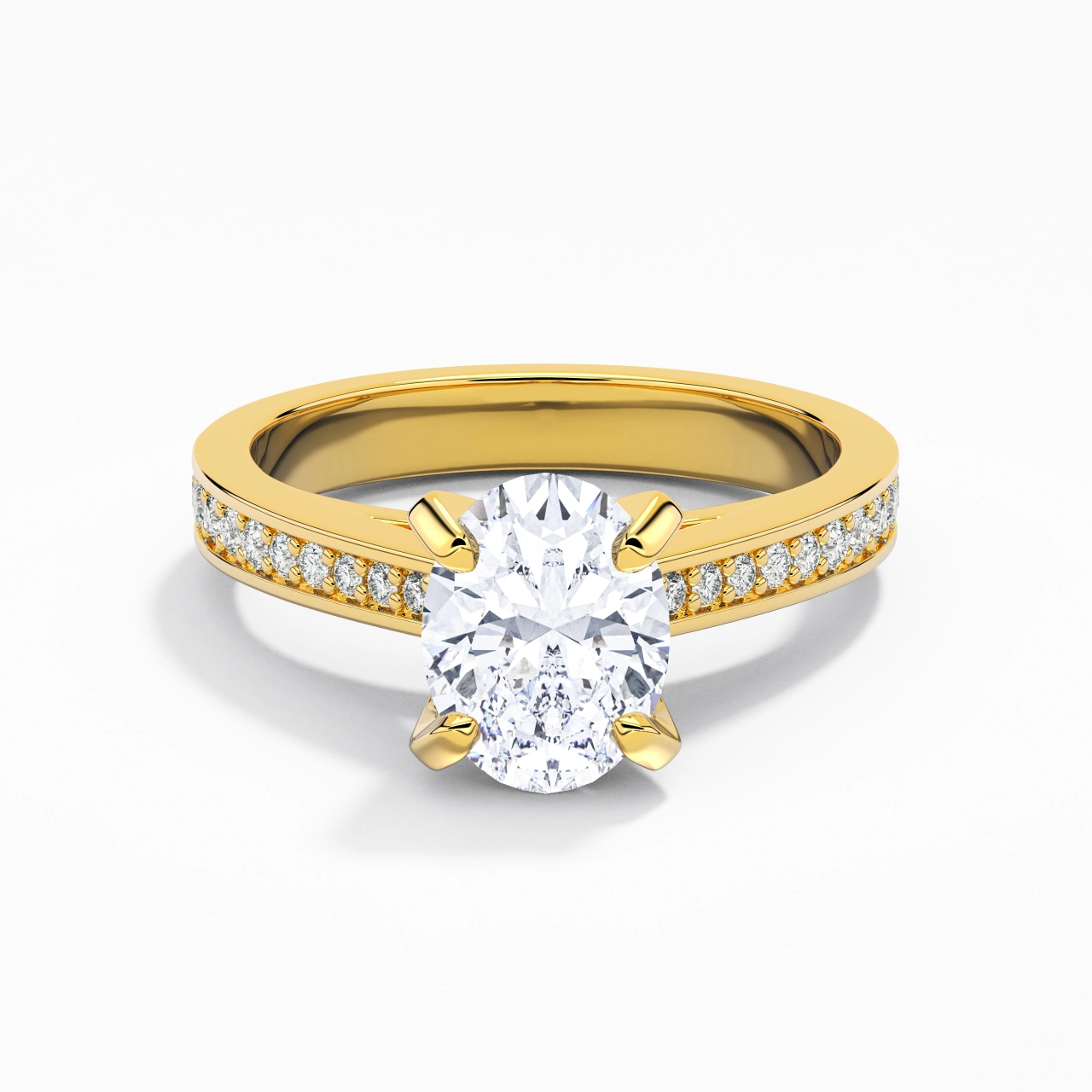 1.50ct Moissanite Bague de fiançailles Or 18 carats