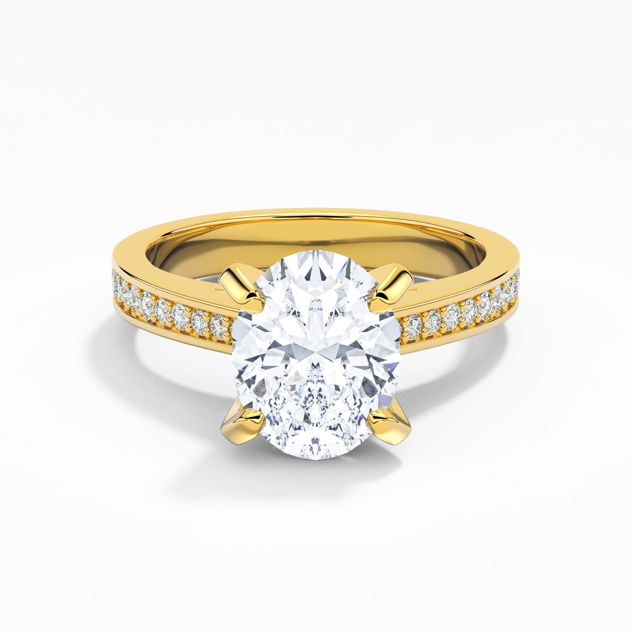 2.00ct Moissanite Engagement Ring 18K Gold