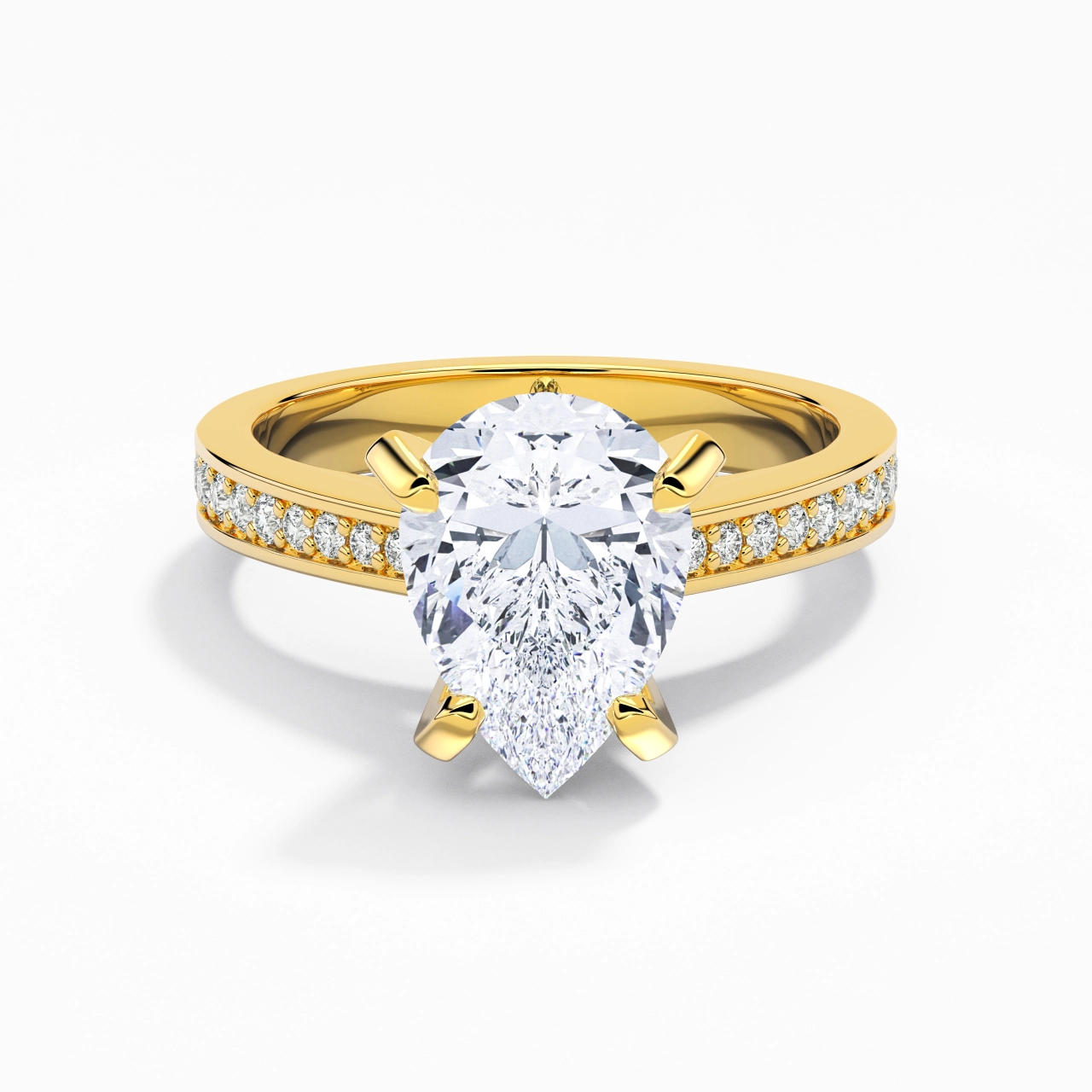 Cathedral Engagement Ring 2.00ct Moissanite