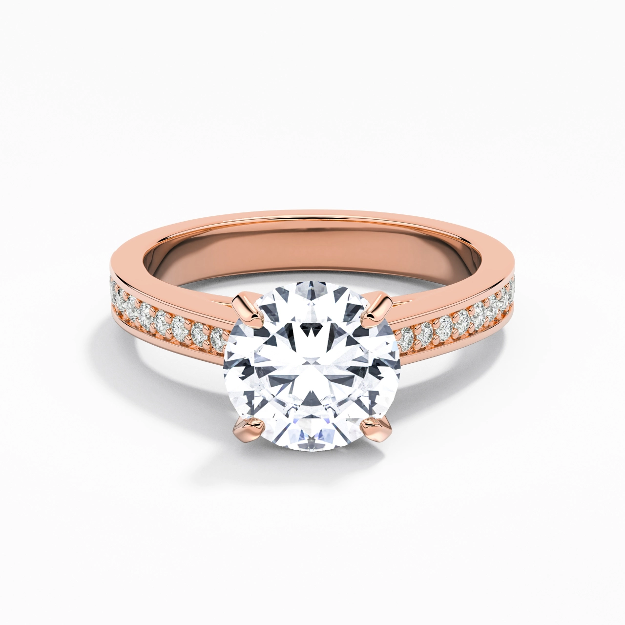 Cathedral Engagement Ring 1.50ct Moissanite