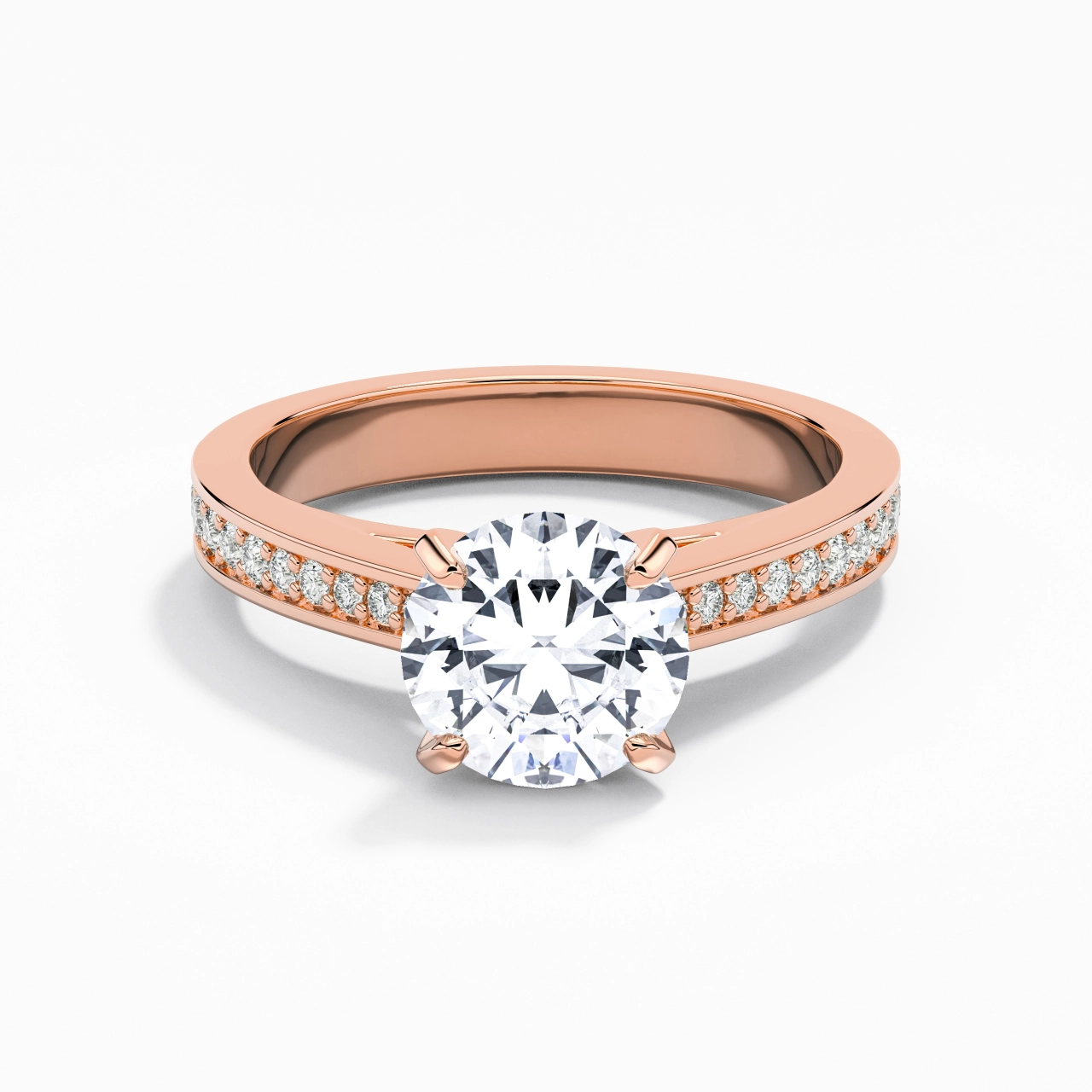 Cathedral Engagement Ring 1.00ct Moissanite