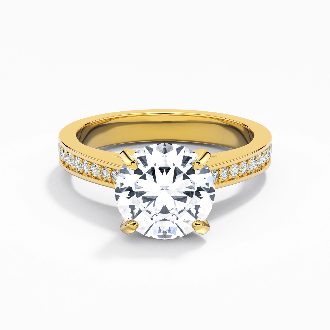 Cathedral Engagement Ring 2.00ct Moissanite