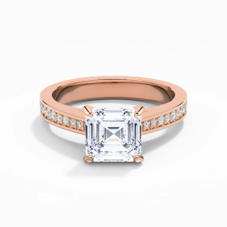 1.50ct Moissanite Engagement Ring 18K Rose Gold