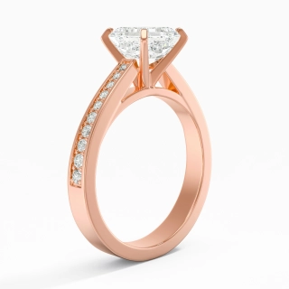 1.50ct Moissanite Engagement Ring 18K Rose Gold