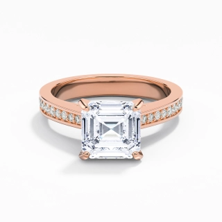 2.00ct Moissanite Bague de fiançailles Or rose 18 carats