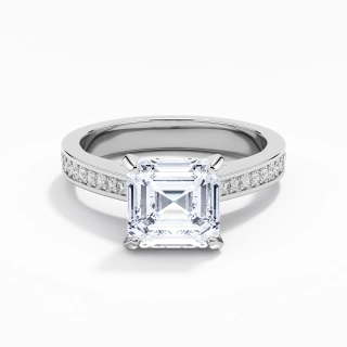 2.00ct Moissanite Bague de fiançailles Or blanc 18 carats