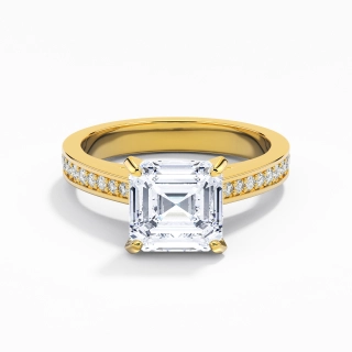 2.00ct Moissanite Engagement Ring 18K Gold