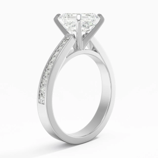 2.00ct Moissanite Bague de fiançailles Or blanc 18 carats