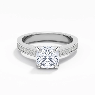 Cathedral Engagement Ring 1.50ct Moissanite