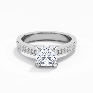 Cathedral Engagement Ring 1.00ct Moissanite