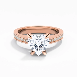 1.50ct Moissanite Bague de fiançailles Or rose 18 carats