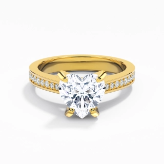 Cathédrale Bague de fiançailles 1.50ct Moissanite