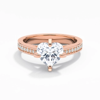 1.00ct Moissanite Engagement Ring 18K Rose Gold