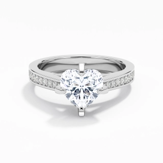 1.00ct Moissanite Bague de fiançailles Platine