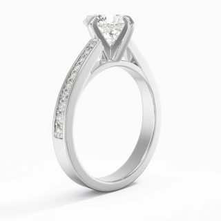 1.00ct Moissanite Bague de fiançailles Platine