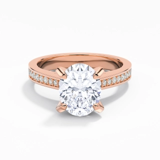 2.00ct Moissanite Engagement Ring 18K Rose Gold