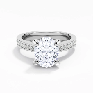 2.00ct Moissanite Engagement Ring 14K White Gold