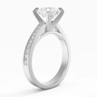 2.00ct Moissanite Engagement Ring 14K White Gold