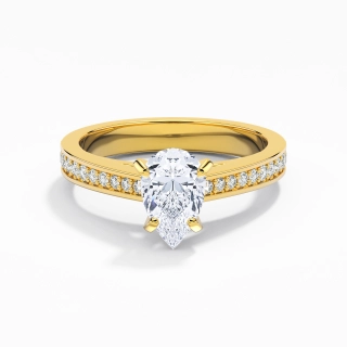 1.00ct Moissanite Bague de fiançailles Or 14 carats