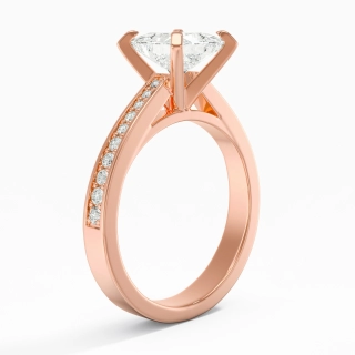 1.50ct Moissanite Engagement Ring 14K Rose Gold