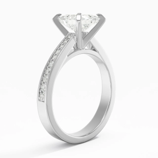 1.50ct Moissanite Bague de fiançailles Platine