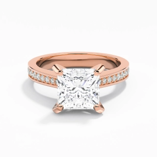 2.00ct Moissanite Engagement Ring 18K Rose Gold