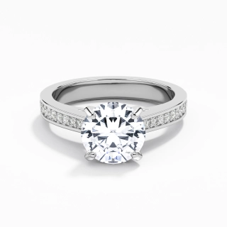 Cathedral Engagement Ring 1.50ct Moissanite