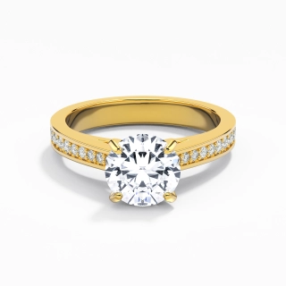 1.00ct Moissanite Engagement Ring 14K Gold